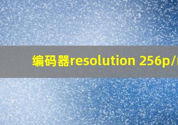 编码器resolution 256p/r